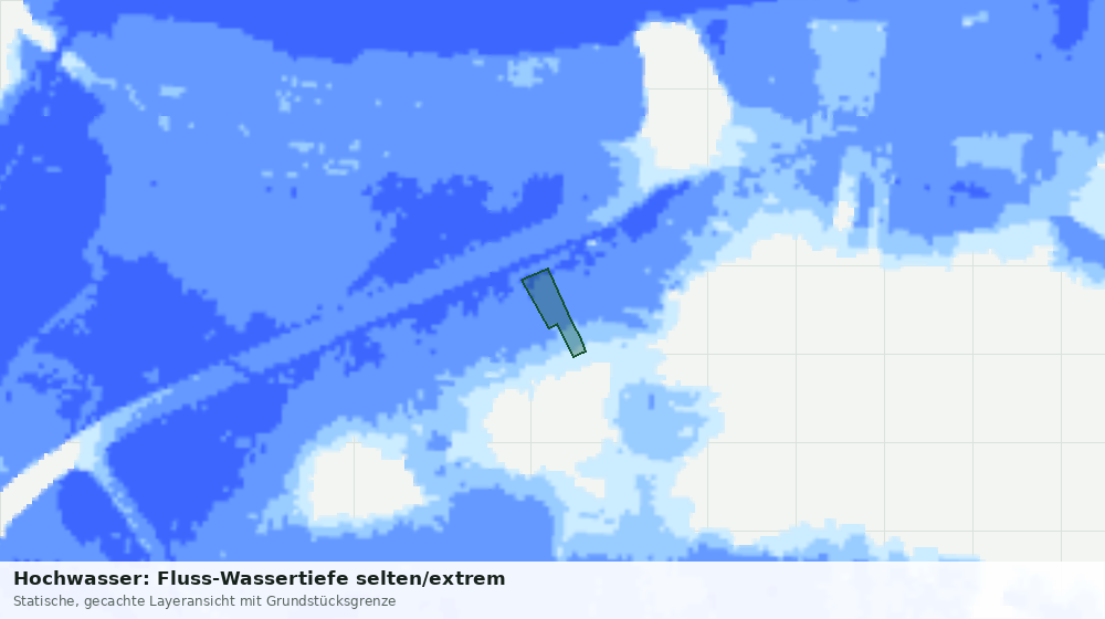 Statische Kartenansicht: Hochwasser: Fluss-Wassertiefe selten/extrem