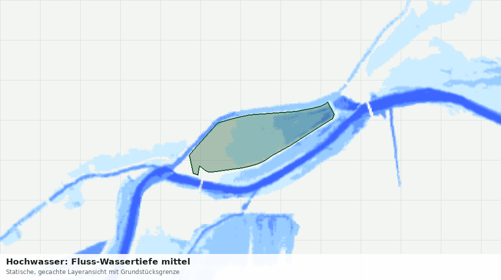 Statische Kartenansicht: Hochwasser: Fluss-Wassertiefe mittel