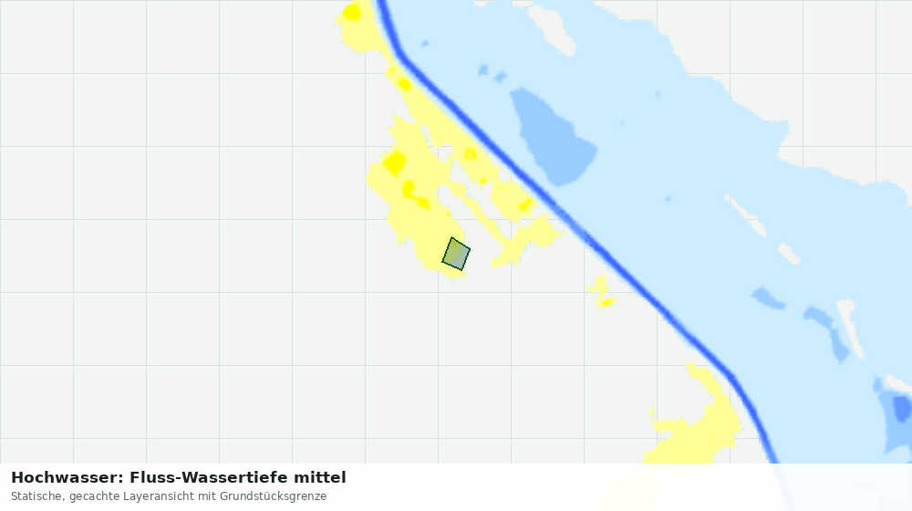 Statische Kartenansicht: Hochwasser: Fluss-Wassertiefe mittel