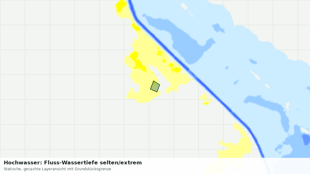 Statische Kartenansicht: Hochwasser: Fluss-Wassertiefe selten/extrem