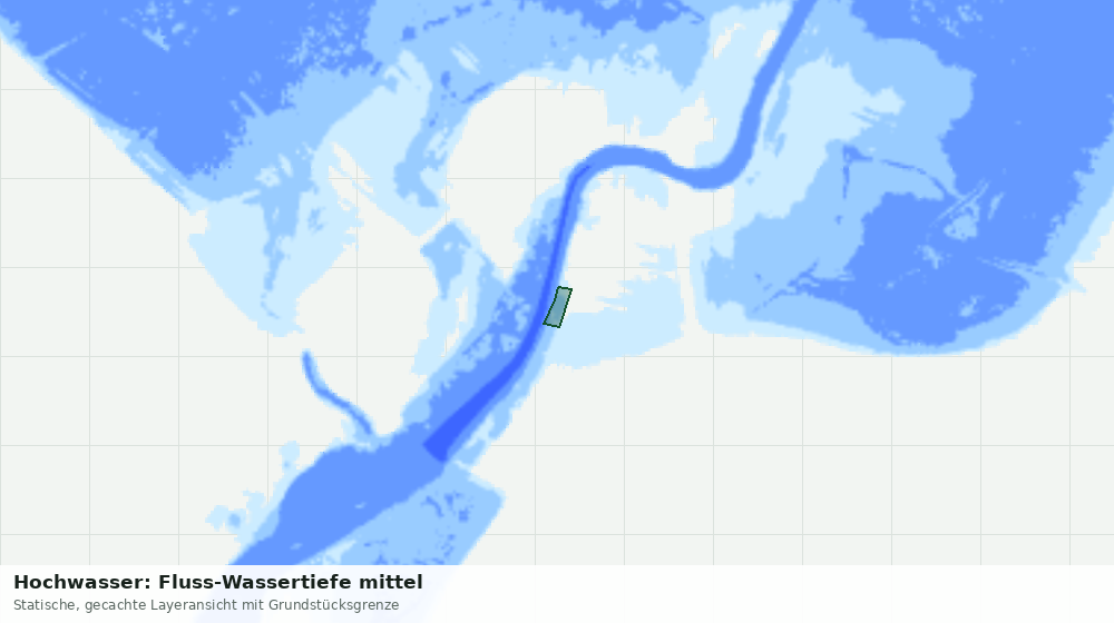 Statische Kartenansicht: Hochwasser: Fluss-Wassertiefe mittel