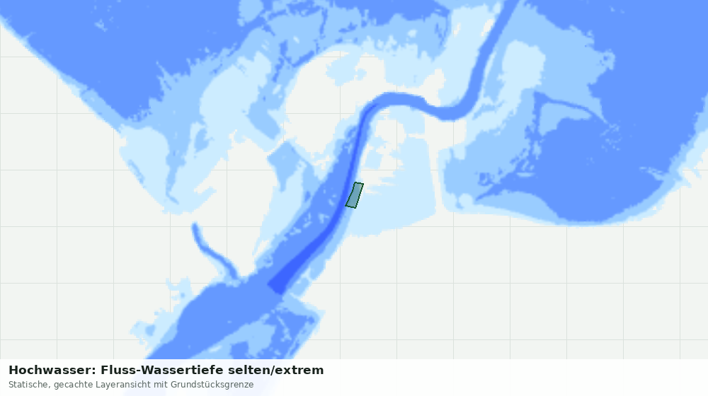 Statische Kartenansicht: Hochwasser: Fluss-Wassertiefe selten/extrem
