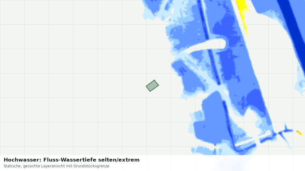 Statische Kartenansicht: Hochwasser: Fluss-Wassertiefe selten/extrem