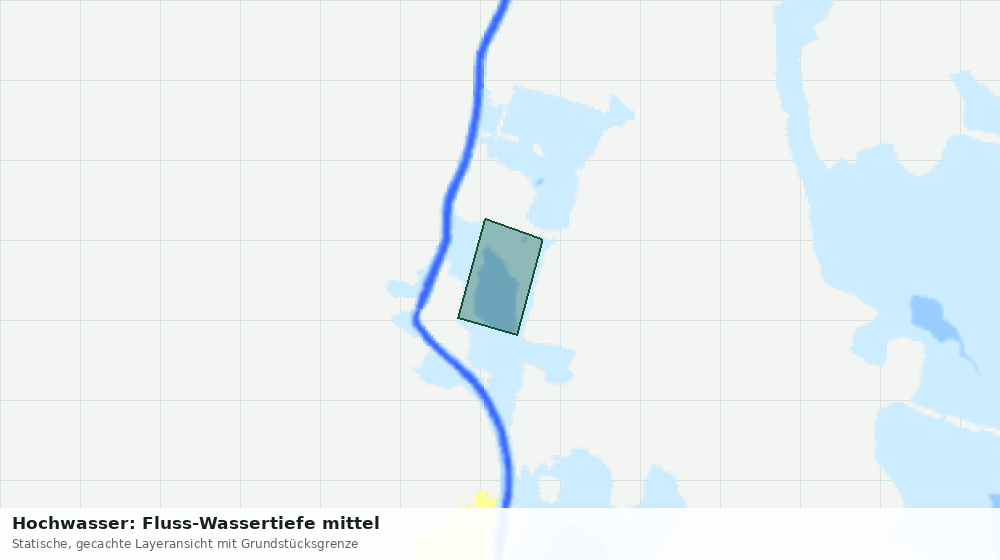 Statische Kartenansicht: Hochwasser: Fluss-Wassertiefe mittel