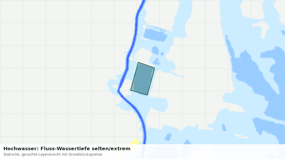 Statische Kartenansicht: Hochwasser: Fluss-Wassertiefe selten/extrem
