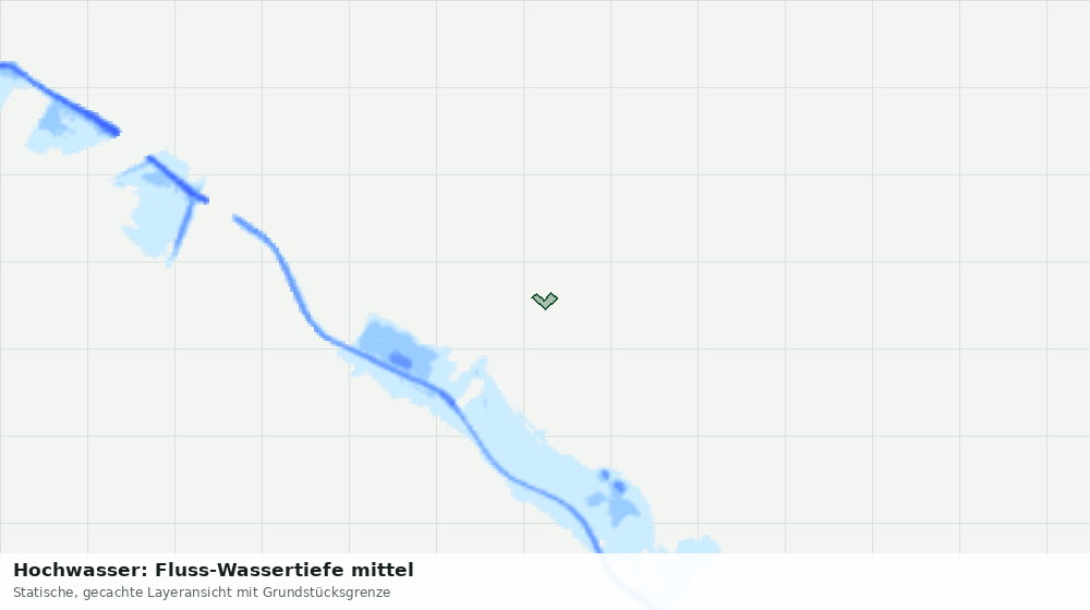 Statische Kartenansicht: Hochwasser: Fluss-Wassertiefe mittel