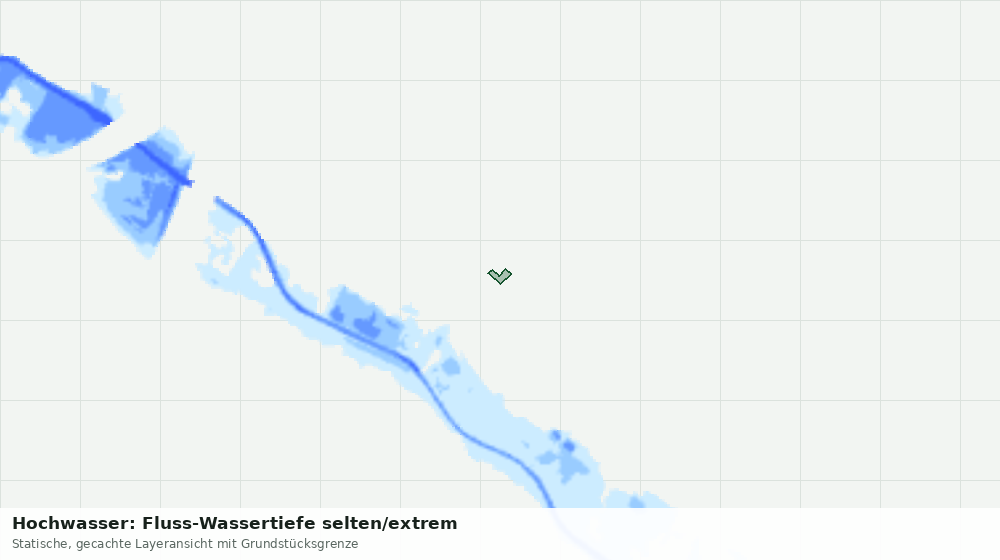 Statische Kartenansicht: Hochwasser: Fluss-Wassertiefe selten/extrem