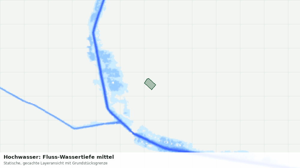 Statische Kartenansicht: Hochwasser: Fluss-Wassertiefe mittel