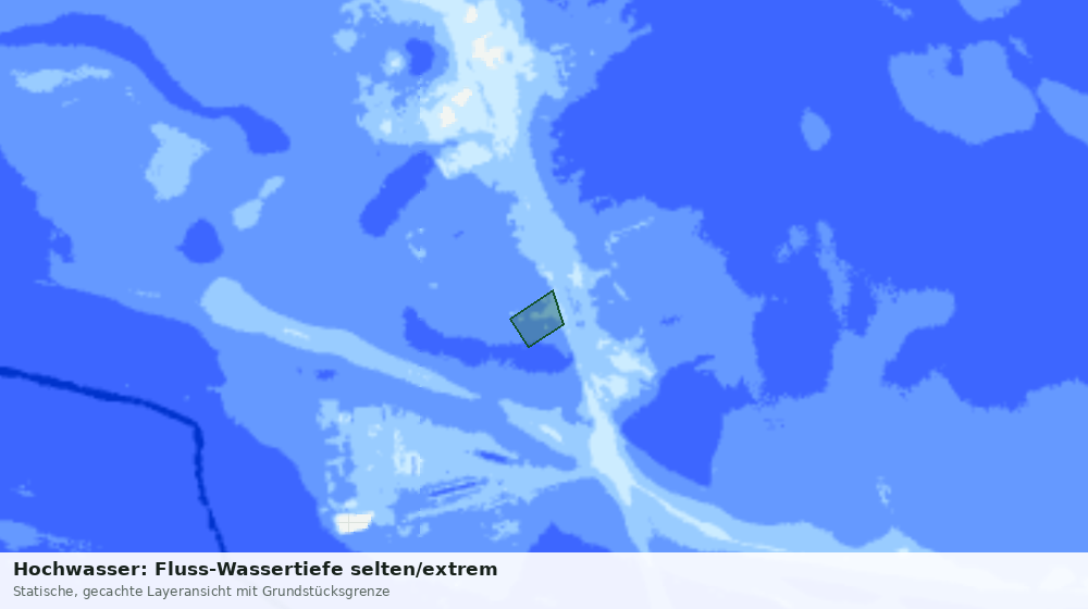 Statische Kartenansicht: Hochwasser: Fluss-Wassertiefe selten/extrem