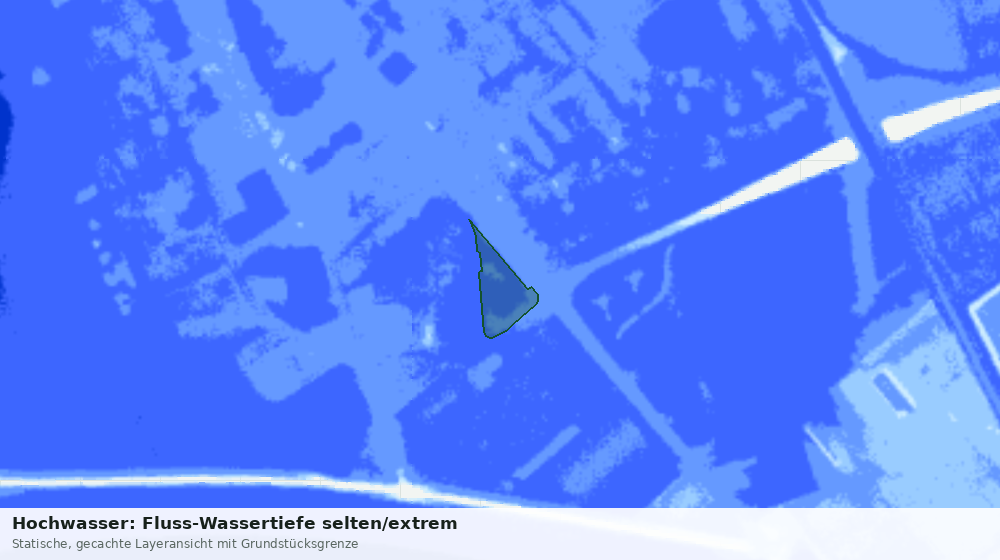Statische Kartenansicht: Hochwasser: Fluss-Wassertiefe selten/extrem