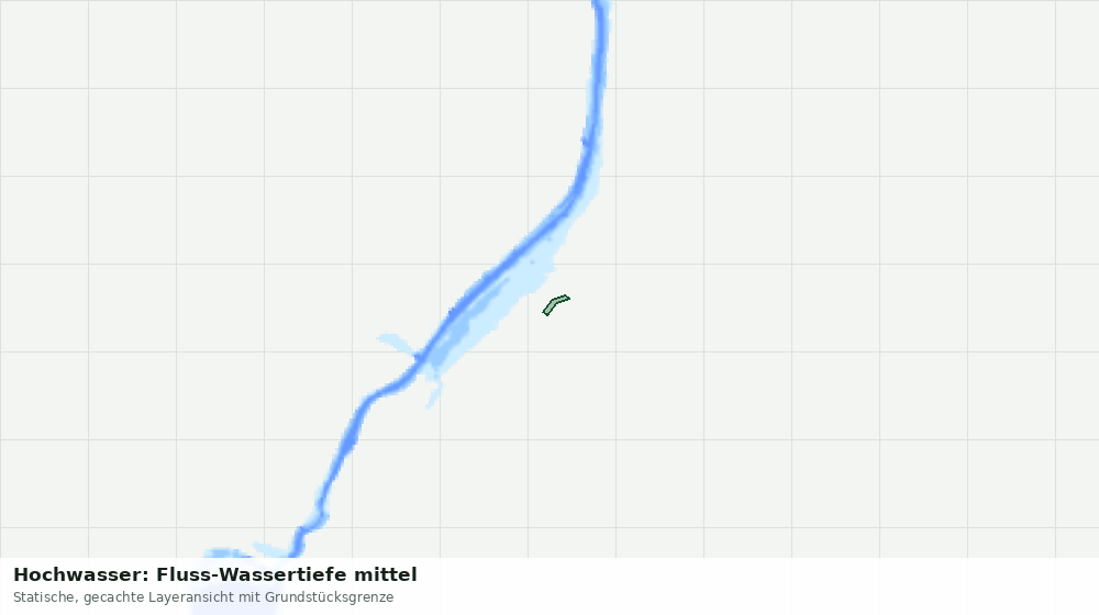 Statische Kartenansicht: Hochwasser: Fluss-Wassertiefe mittel