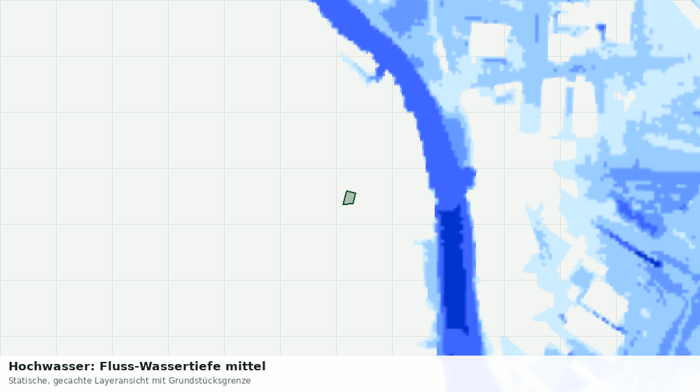 Statische Kartenansicht: Hochwasser: Fluss-Wassertiefe mittel