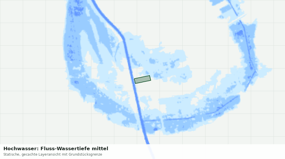 Statische Kartenansicht: Hochwasser: Fluss-Wassertiefe mittel