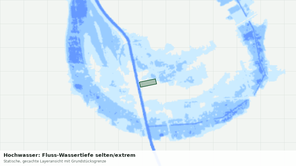 Statische Kartenansicht: Hochwasser: Fluss-Wassertiefe selten/extrem