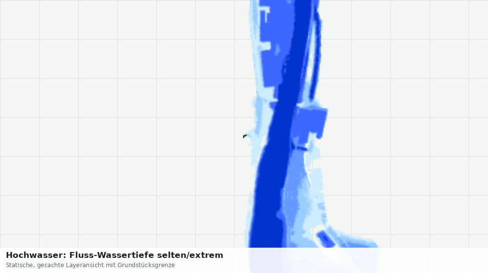 Statische Kartenansicht: Hochwasser: Fluss-Wassertiefe selten/extrem