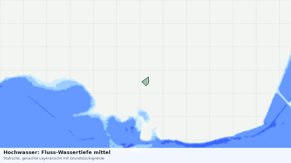 Statische Kartenansicht: Hochwasser: Fluss-Wassertiefe mittel