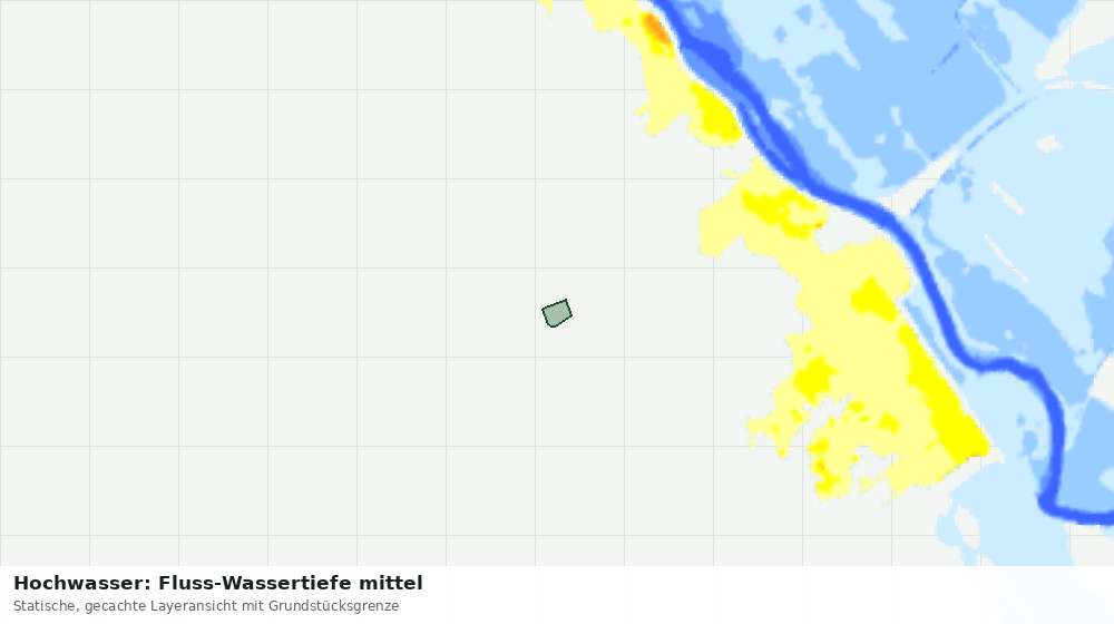 Statische Kartenansicht: Hochwasser: Fluss-Wassertiefe mittel