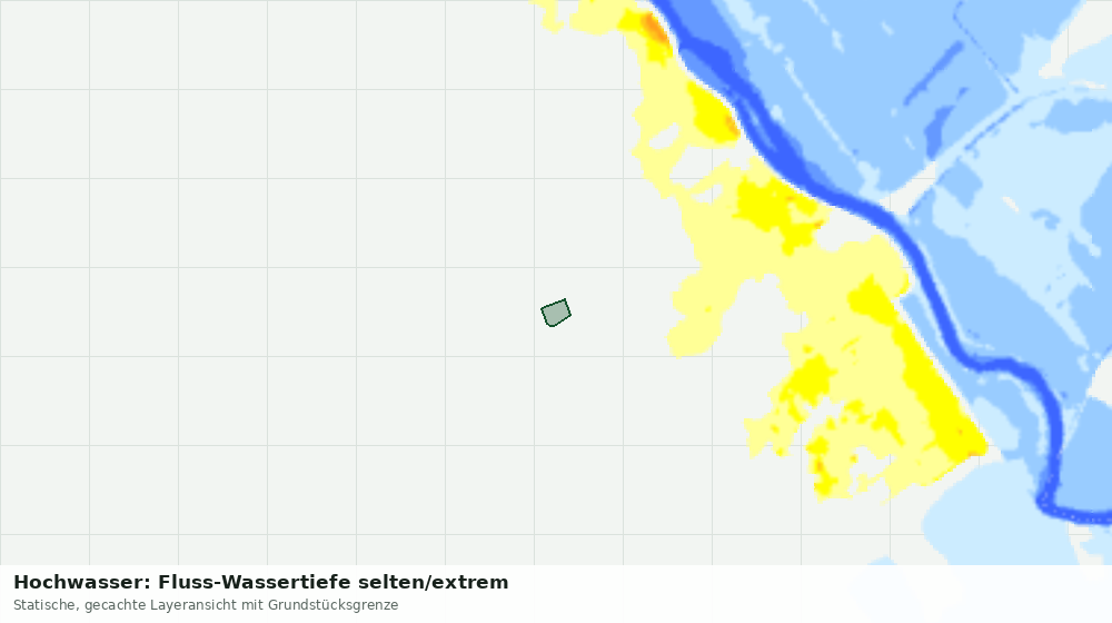 Statische Kartenansicht: Hochwasser: Fluss-Wassertiefe selten/extrem