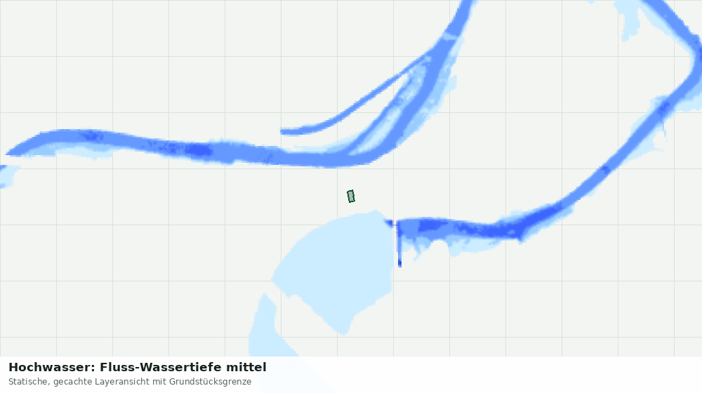 Statische Kartenansicht: Hochwasser: Fluss-Wassertiefe mittel