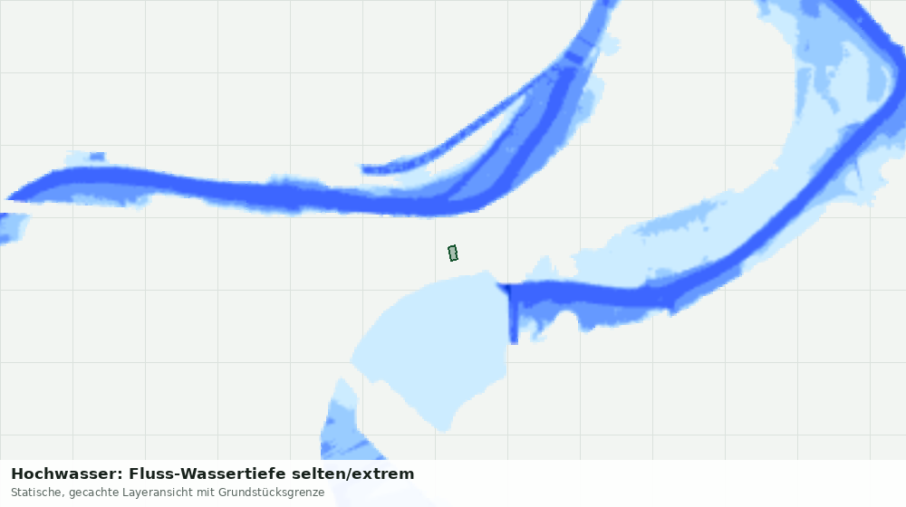 Statische Kartenansicht: Hochwasser: Fluss-Wassertiefe selten/extrem