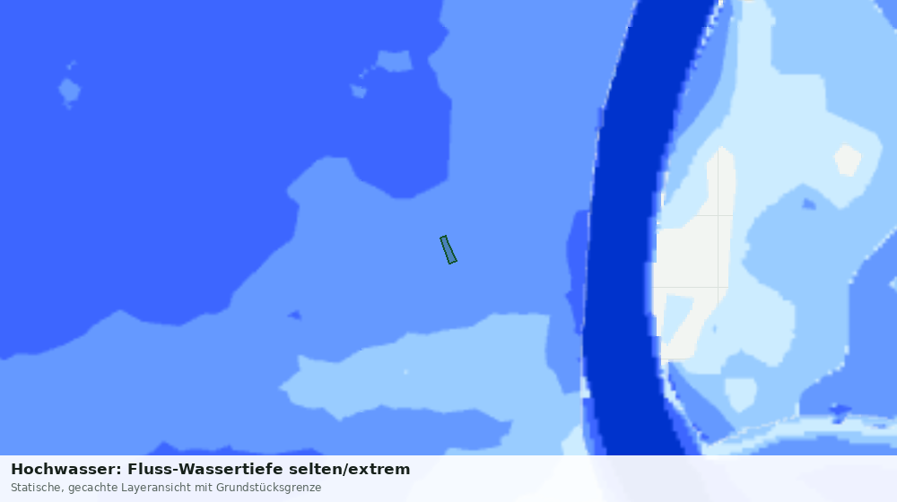 Statische Kartenansicht: Hochwasser: Fluss-Wassertiefe selten/extrem