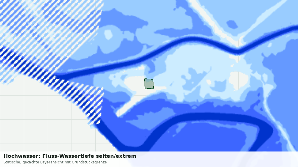 Statische Kartenansicht: Hochwasser: Fluss-Wassertiefe selten/extrem