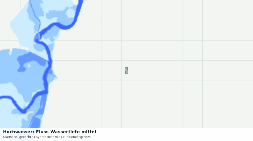 Statische Kartenansicht: Hochwasser: Fluss-Wassertiefe mittel