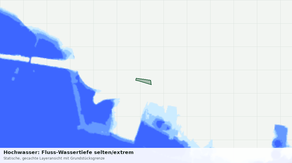 Statische Kartenansicht: Hochwasser: Fluss-Wassertiefe selten/extrem