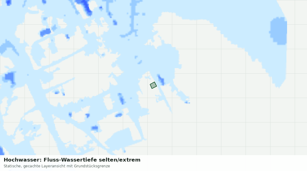 Statische Kartenansicht: Hochwasser: Fluss-Wassertiefe selten/extrem