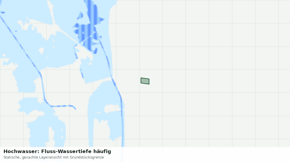 Statische Kartenansicht: Hochwasser: Fluss-Wassertiefe häufig