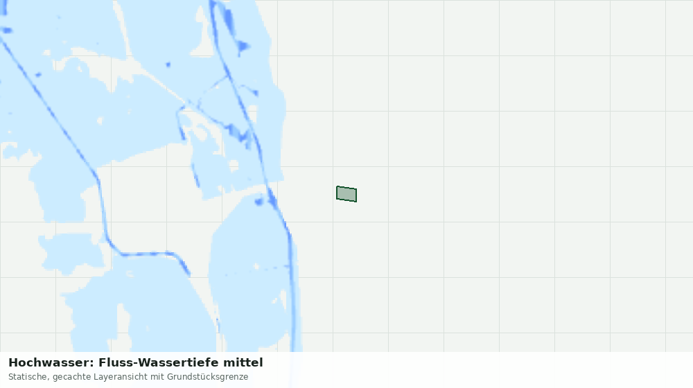 Statische Kartenansicht: Hochwasser: Fluss-Wassertiefe mittel