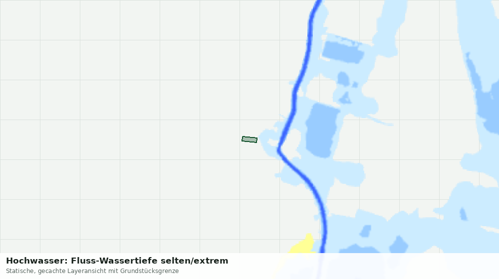 Statische Kartenansicht: Hochwasser: Fluss-Wassertiefe selten/extrem