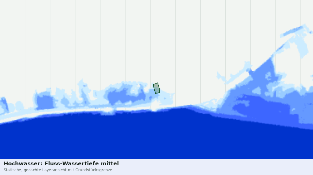 Statische Kartenansicht: Hochwasser: Fluss-Wassertiefe mittel