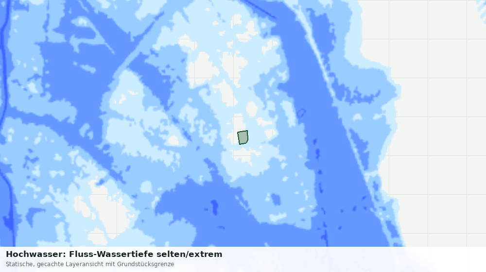 Statische Kartenansicht: Hochwasser: Fluss-Wassertiefe selten/extrem