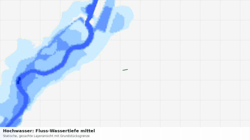 Statische Kartenansicht: Hochwasser: Fluss-Wassertiefe mittel