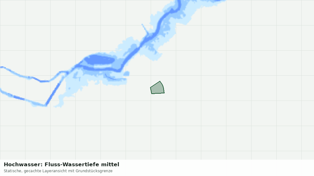 Statische Kartenansicht: Hochwasser: Fluss-Wassertiefe mittel
