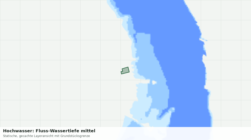 Statische Kartenansicht: Hochwasser: Fluss-Wassertiefe mittel