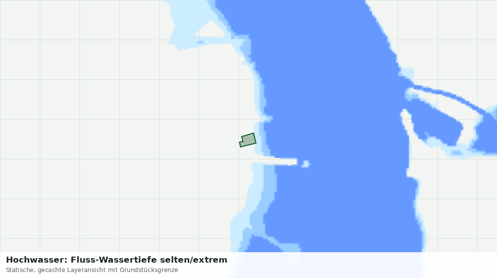 Statische Kartenansicht: Hochwasser: Fluss-Wassertiefe selten/extrem