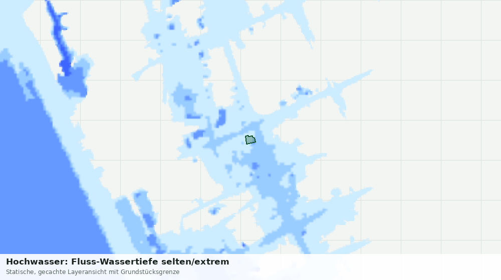 Statische Kartenansicht: Hochwasser: Fluss-Wassertiefe selten/extrem