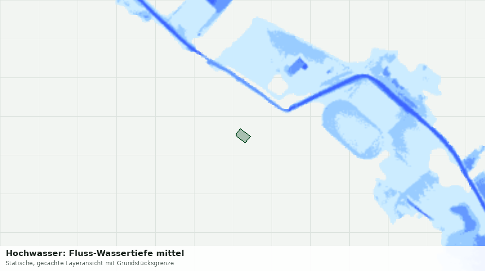 Statische Kartenansicht: Hochwasser: Fluss-Wassertiefe mittel