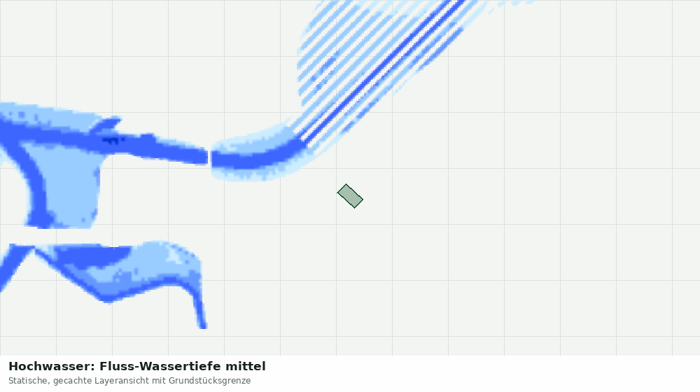 Statische Kartenansicht: Hochwasser: Fluss-Wassertiefe mittel