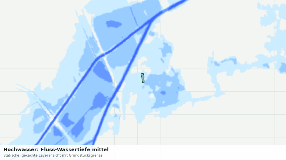 Statische Kartenansicht: Hochwasser: Fluss-Wassertiefe mittel