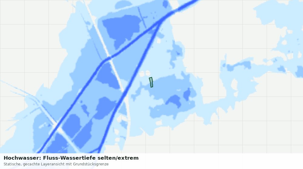 Statische Kartenansicht: Hochwasser: Fluss-Wassertiefe selten/extrem