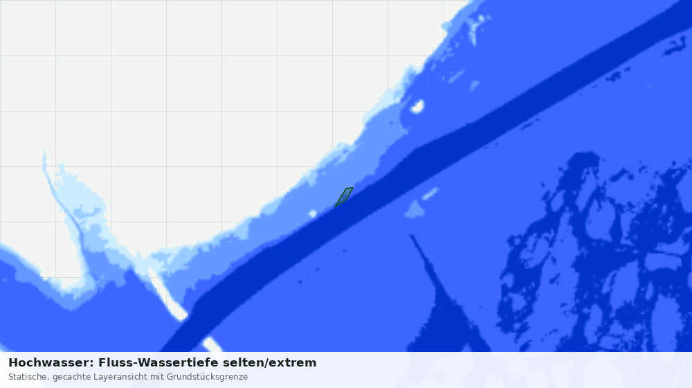 Statische Kartenansicht: Hochwasser: Fluss-Wassertiefe selten/extrem
