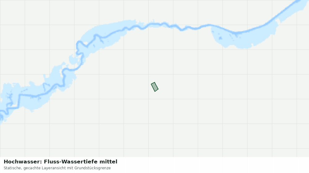 Statische Kartenansicht: Hochwasser: Fluss-Wassertiefe mittel
