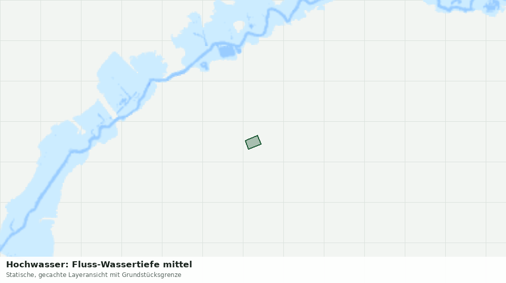 Statische Kartenansicht: Hochwasser: Fluss-Wassertiefe mittel