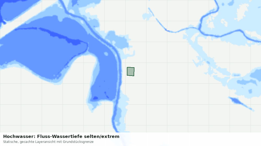 Statische Kartenansicht: Hochwasser: Fluss-Wassertiefe selten/extrem