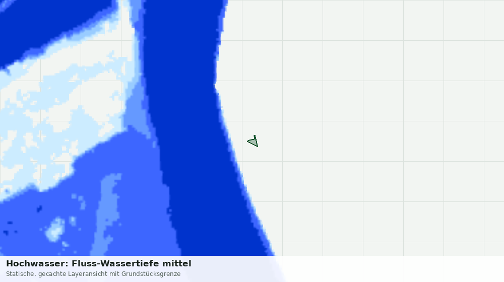 Statische Kartenansicht: Hochwasser: Fluss-Wassertiefe mittel