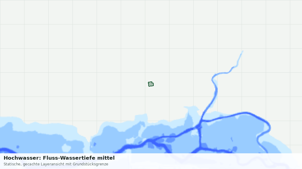 Statische Kartenansicht: Hochwasser: Fluss-Wassertiefe mittel