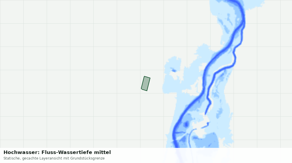 Statische Kartenansicht: Hochwasser: Fluss-Wassertiefe mittel